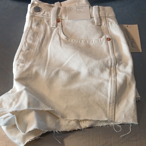Universal Thread Pants - White Denim Mini Cut Off Shorts
